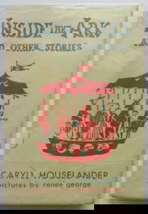 Houselander, Inside the Ark, Stories, 1st US Ed. 1956, Renee George illustrations: "Inside the Ark and Other Stories" by Caryll Houselander, illustrated by Renee George, published by Sheed & Ward, New York, 1956, First American Edition. [These stories were first published in The Chi