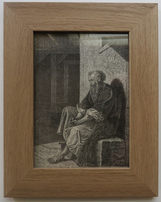 And Peter Went Out and Wept Bitterly, Antique 1880s Wood Engraving Framed (1 of 9)