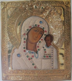 Mother of God of Kazan, Novgorod, Luka Udalov, Orthodox Icon, Large Litho Print