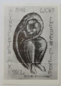 Stalingrad Madonna,  Kurt Reuben, Russian Orthodox Icon, Litho