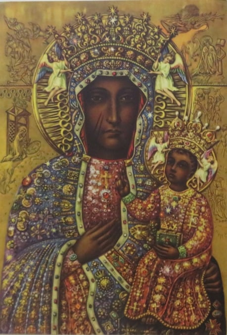 The Black Madonna of Czestochowa, Poland, Byzantine Orthodox Icon, Litho (1 of 3)