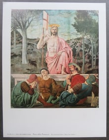 Piero della Francesca, The Resurrection, Litho Art Print 1950s