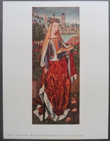 Master of the Legend of Saint Lucy, Saint Catherine of Alexandria, 1950 Litho