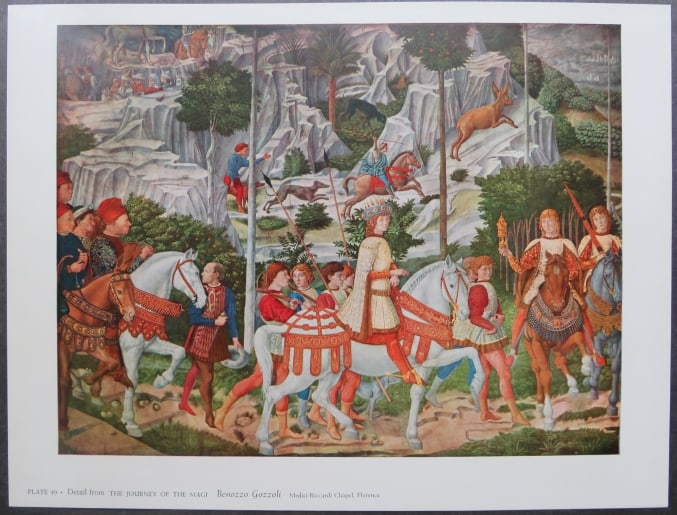 Benozzo Gozzoli, Journey of the Magi, 1950 Litho Art Print (1 of 2)