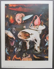 Hieronymus Bosch, Detail from Hell, 1950 Litho Art Print