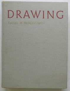 Daniel Mendelowitz, Drawing, 1st Edition 1966, Art History, illustrated: "Drawing" by Daniel Marcus Mendelowitz, Stanford University, published by Holt, Rinehart and Winston, New York, 1966. First edition. Hard boards, beige cloth, red and gold lettering on front board spi
