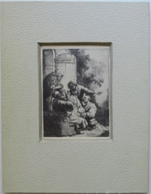 Rembrandt, Joseph's Coat Brought to Jacob, 1633, German Facsimile 1920s