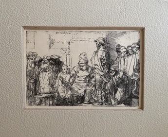 Rembrandt, Christ Seated Disputing with Doctors, 1654, German Facsimile 1920s