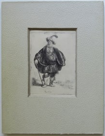 Rembrandt, The Persian, 1632, Etching, German Facsimile 1920s
