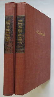 Rosenberg, Rembrandt, Complete 2 vol. 1st Edition 1948, illustrated: "Rembrandt" by Jakob Rosenberg, published by Harvard University Press, Cambridge, Massachusetts, 1948. Complete Two-volume set. [vol.1: Text; vol.2: Reproductions]. Includes Bibliography, Concordance