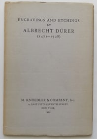 Albrecht Durer, Engravings & Etchings, Exhibition Catalog 1929