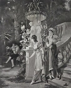 Charles Destre-Hue, Await Me Under the Elms, 1881 Photogravure
