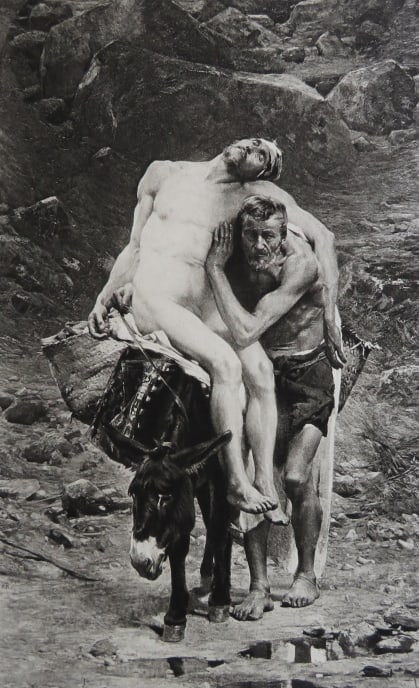 Morot, The Good Samaritan, Antique Photogravure Goupil 1881 (1 of 6)