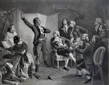 Pils, Rouget de Lisle Singing The Marseillaise, Antique Photogravure Goupil 1881: "Rouget de L'Isle Singing The Marseillaise for the First Time" after the painting by Isidore-Alexandre-Augustin Pils, photogravure; engraved by Goupil, 1881; printed on heavy stock paper; signed in