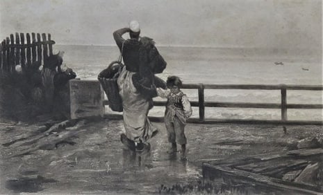Ulysse Louis-Auguste Butin, Waiting, Antique Photogravure Goupil 1881