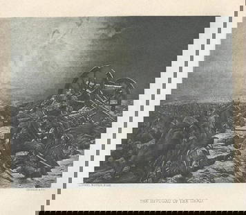 Lionel Noel Royer, Bivouac of the Dead, Antique Photogravure 1894: "The Bivouac of the Dead", a genuine antique photogravure after the painting by Lionel-Noel Royer [1852-1926], issued by Gebbie & Co. in 1894; printed on heavy stock paper; signed in plate "Lionel Roy