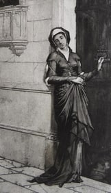 James Bertrand, Marguerite Betrayed, Faust, Antique Photogravure, Goupil 1881