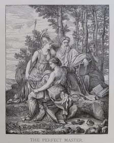 Eustache Le Sueur, The Perfect Master, Antique Wood Engraving, Goupil 1881