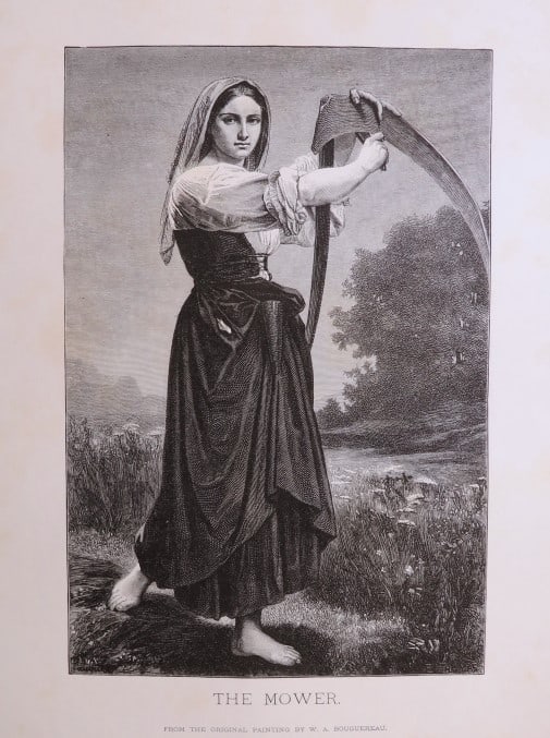 William-Adolphe Bouguereau, The Mower, Antique Wood Engraving, Goupil 1881 (1 of 5)