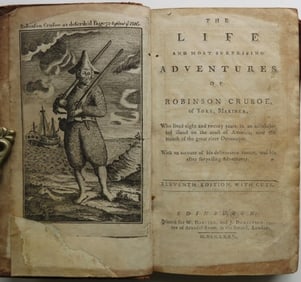 Daniel Defoe, Robinson Crusoe, 1775, One-Volume Edition, Edinburgh, illustrated