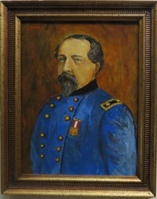 Portrait of Edward Ferrero, Choreographer & Civil War General, Painting, Framed