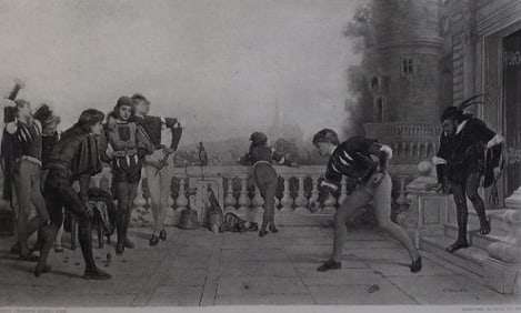Joseph Celestin Blanc, Castle Terrace, XVth Century, Photogravure, Goupil 1881