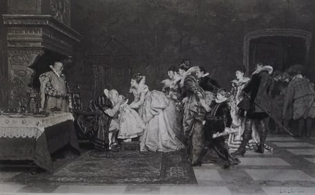 Alexandre-Louis Leloir, Grandfathers Birthday, Photogravure, Goupil 1881