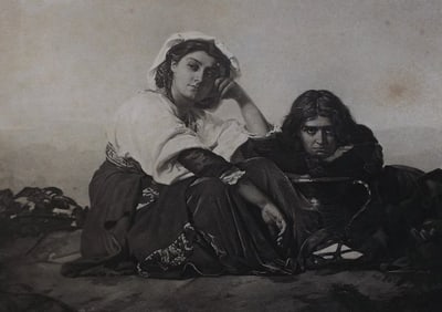 Charles-Henri Lehmann, Repose, Antique Photogravure, Goupil 1881