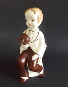 Vintage De Lee Porcelain Figurine, Hand Painted 1949 Hollywood Art Vase