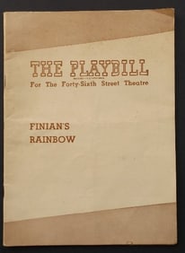 Broadway Theater Playbill, Finians Rainbow 1947, illustrated