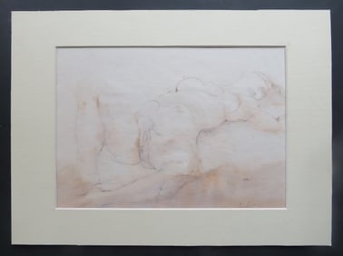 Vladimir Titov, Nude, Mixed Media Drawing on Paper, Signed, 1980s