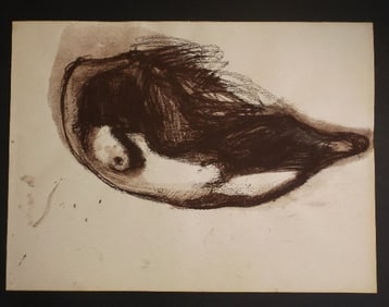 Irakli Parjiani, Nude, 1989 Sepia on Paper