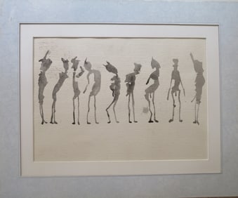 Irakli Parjiani, Study, 1989, Watercolor on Paper