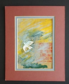 Enlightenment, Watercolor on Paper in Picture Mat, Signed, 1989