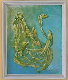 The Summer Morning, Painting on Board, Mixed Media, Signed, 2012, Framed