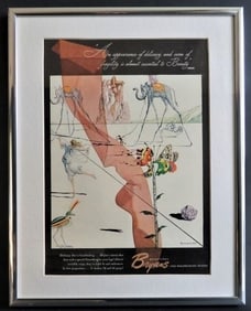 Salvador Dali, An Appearance of Delicacy, Original 1947 Litho, Ltd. Ed., Framed