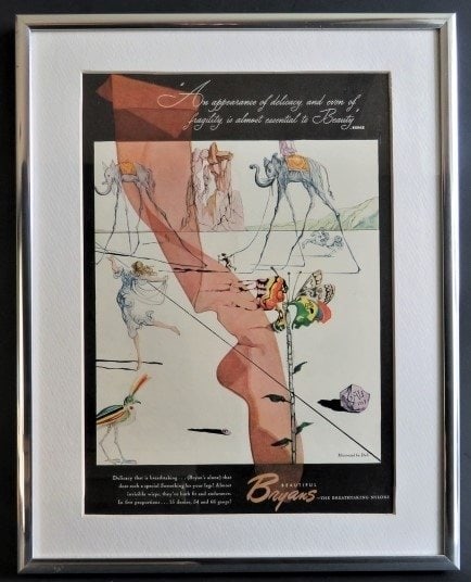 Salvador Dali, An Appearance of Delicacy, Original 1947 Litho, Ltd. Ed., Framed (1 of 9)
