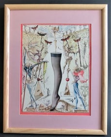 Salvador Dali, Beautiful Bryans Silk Stockings 1945, Litho, Ltd. Ed., Framed