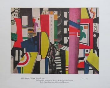 Fernand Leger, The City, Vintage Litho Print, 1944