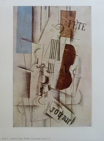 Braque, Musical Forms, Vintage Litho Art Print 1950s
