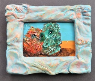 Victor Moreau, Differences Bridged by a Sympathy, Painting, Mixed Media, Framed