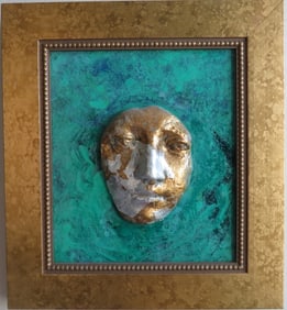 The Muse, Sculpture, Mixed Media Post Modern Art, Signed, 2000s, Framed