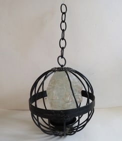Time-Space, Mixed Media Art Installtion, Glass Sculpture, Metal Cage, 2000s