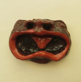 Funky Monster, Small Bowl Art Pottery, Paper Weight, Ashtray 1990s