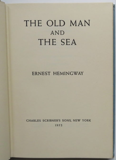Ernest Hemingway, Old Man and the Sea, 1st/1st BOMS, 'A' Print 1952 (1 of 12)