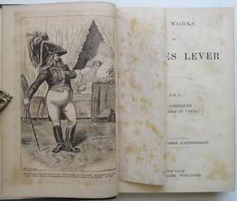 Charles Lever, Harry Lorrequer, Tom Burke, Collier Ed., 1880s, illustrated 2 Novels