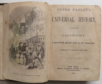 Peter Parley, Universal History, Geography, New Ed. 1879, illustrated & Maps