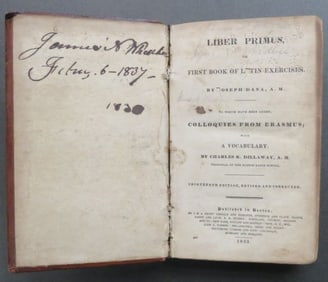 Dana, Latin Exercises & Dillaway, Colloquies from Erasmus, 1833 Edition