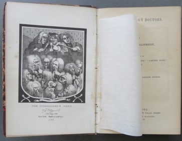Jeaffreson, Book About Doctors, 1st US Ed. 1861, Hogarth Engraving