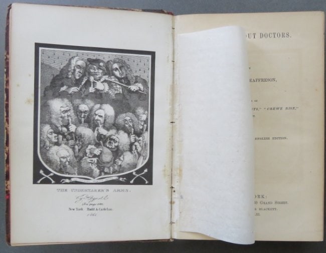 Jeaffreson, Book About Doctors, 1st US Ed. 1861, Hogarth Engraving (1 of 14)